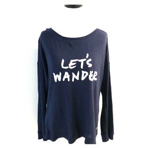 Kylie and Kendall Navy blue “Let’s wander” sweater